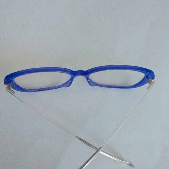 Purple Rim Transparent Temple & Temple Tips Women's Prescription Eye Glasses - Picture 4 of 15